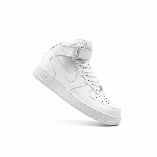 White High-Top Sneakers - Side View
