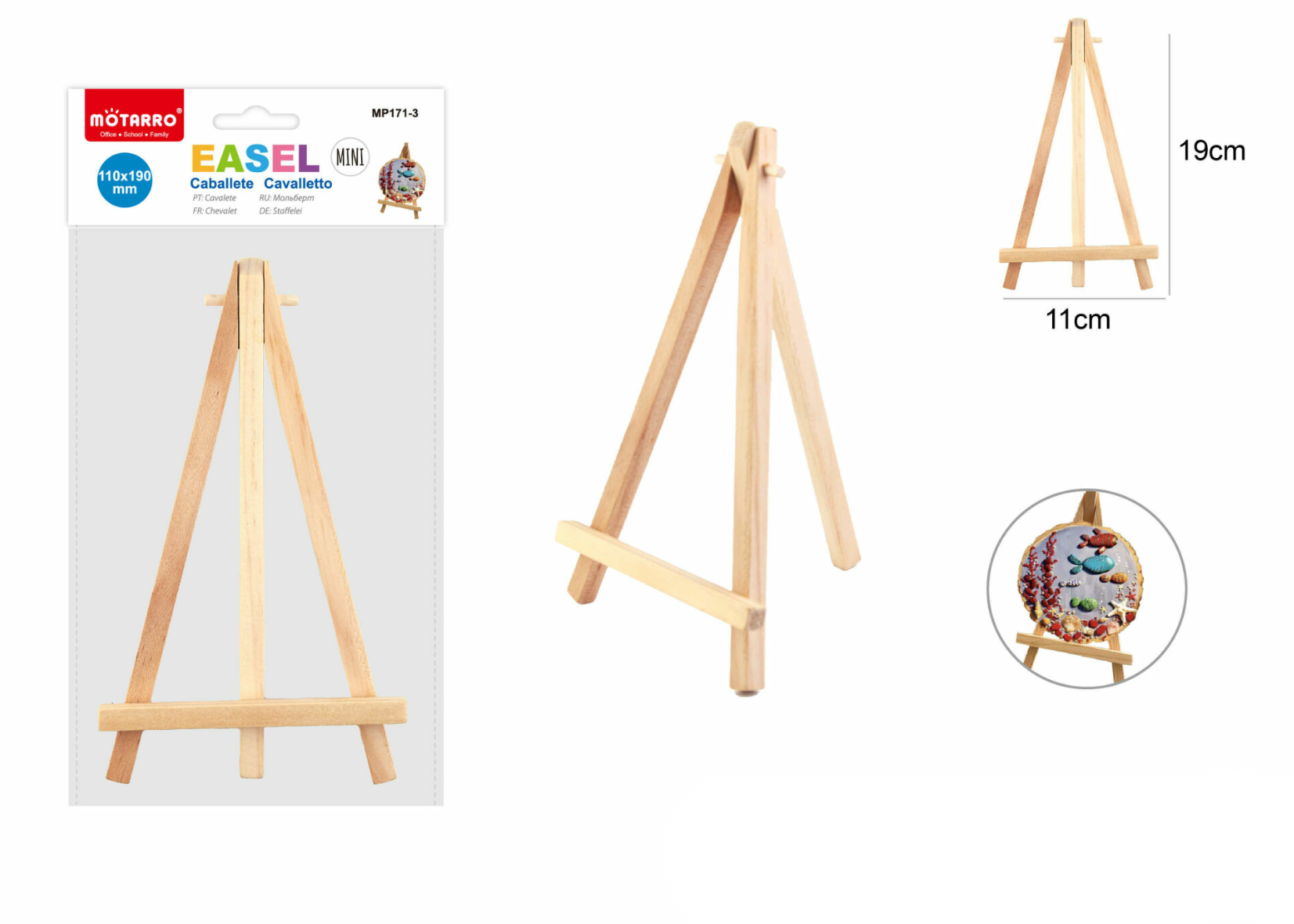 Hanging Card Bagged Tabletop Easel 11*19cm-12SET