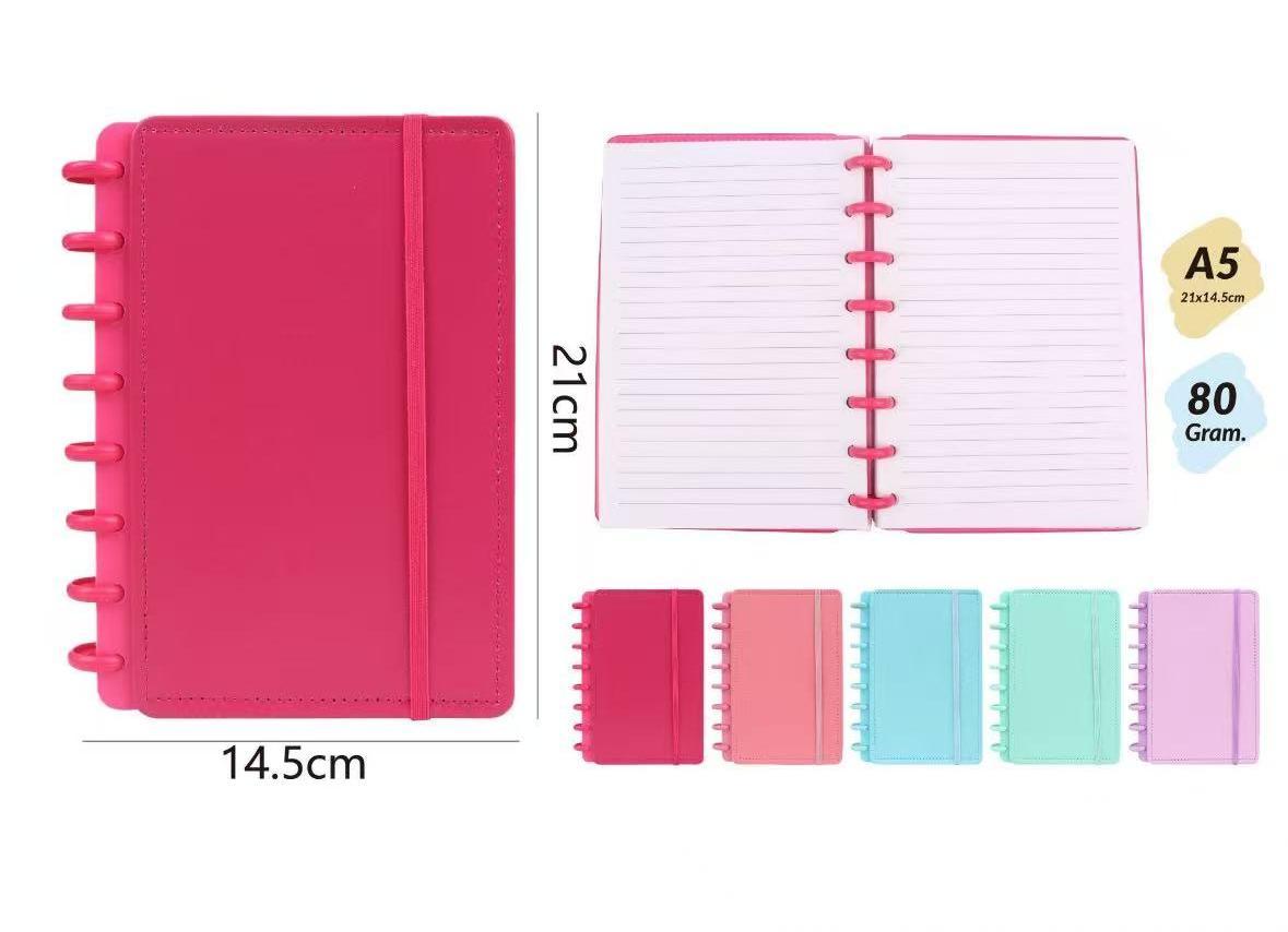 A5 Macaron Mushroom-clasp Notebook