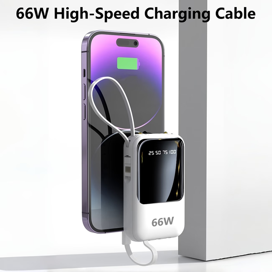 10000mAh 66W Fast Charge Power Bank with LCD (USB-C)