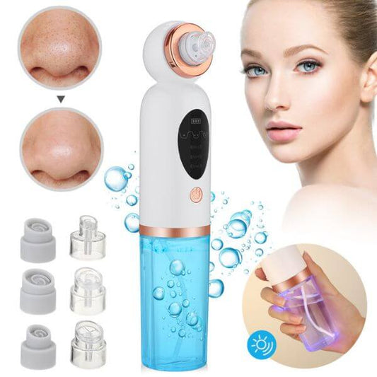 Portable Facial Pore Cleaner - USB Rechargeable, Adjustable Suction, Interchangeable Nozzles