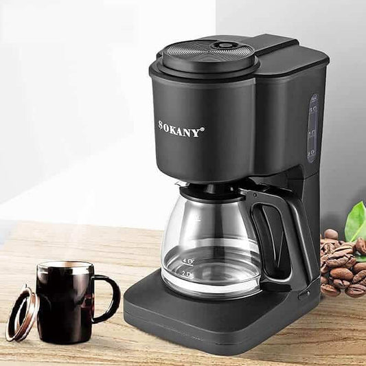 Stainless Steel Coffee Maker Machine - 6 Cup, Safety System, Easy Operation