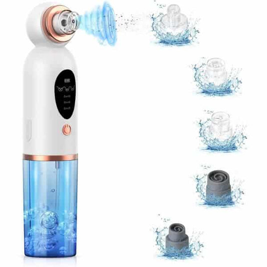 Portable Facial Pore Cleaner - USB Rechargeable, Adjustable Suction, Interchangeable Nozzles